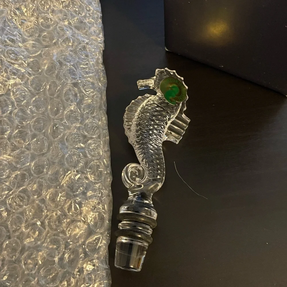Waterford SEAHORSE wine bottle stopper